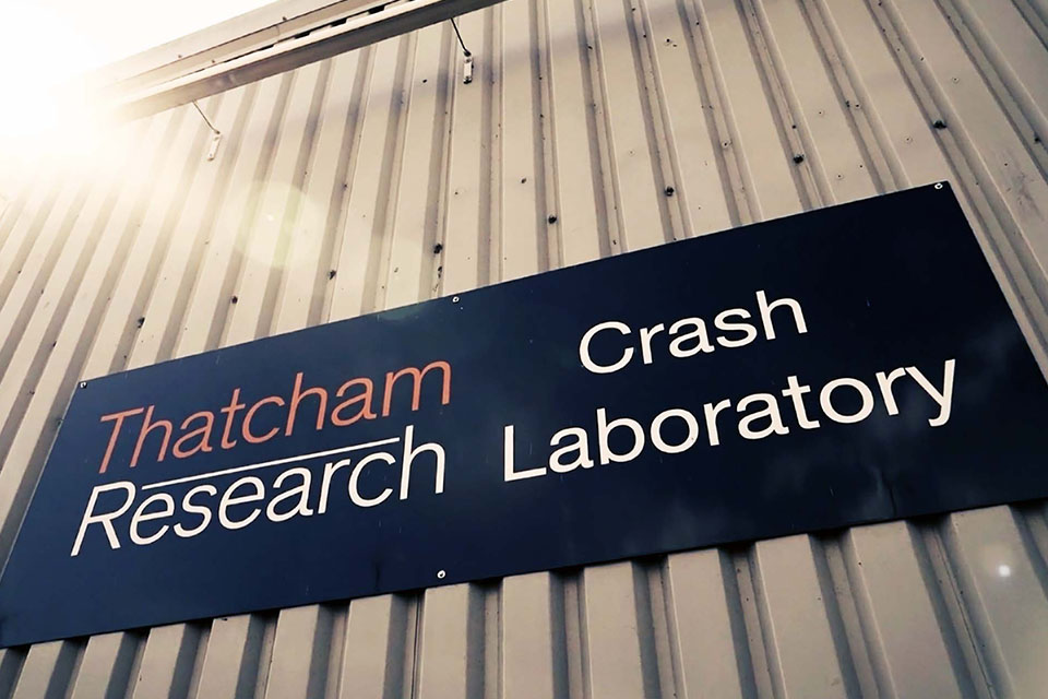 Thatcham Research Crash Laboratory Sign | Etna Studios