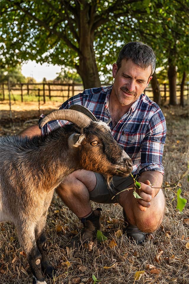 Wild Acre Man Farmer And Goat | Etna Studios